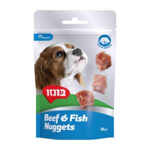 חטיף בונזו נאגטס בקר ודג 80 גרם