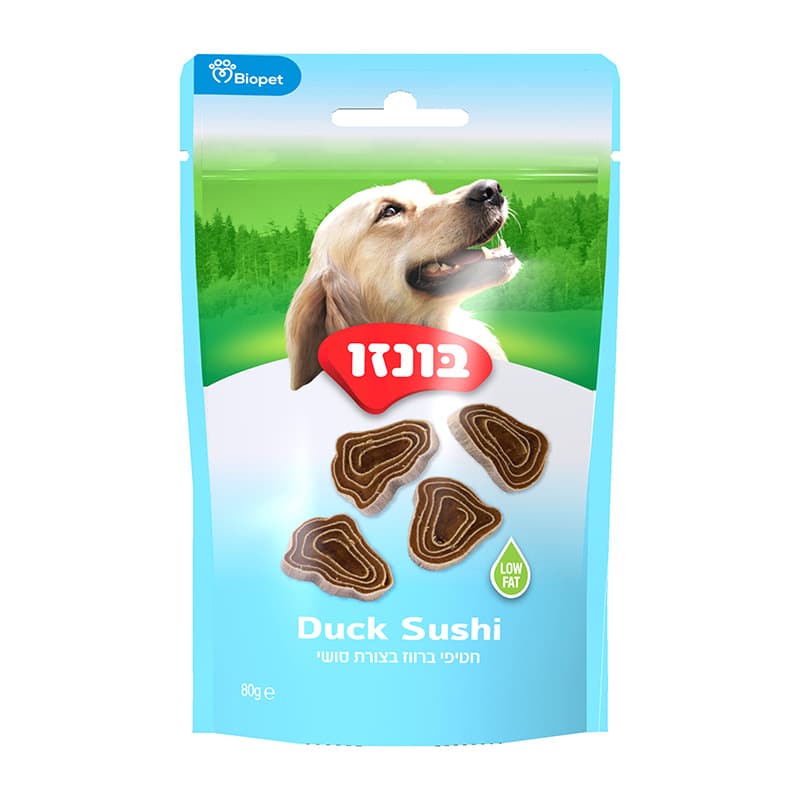 חטיפי בונזו ברווז בצורת סושי 80 גרם