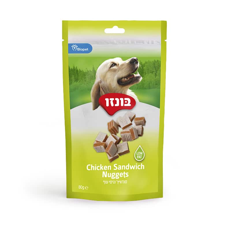 חטיף בונזו סנדוויץ נגיסי עוף 80 גר