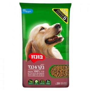 מזון יבש לכלב בונזו בקר & כבד 17 ק"ג