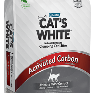 חול מתגבש לחתולים CAT'S WHITE בתוספת פחם פעיל 10 ליטר