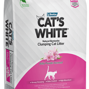 חול מתגבש לחתולים CAT'S WHITE בניחוח בייבי 10 ליטר