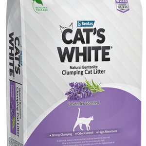 חול מתגבש לחתולים CAT'S WHITE בניחוח לבנדר 10 ליטר