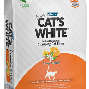 חול מתגבש לחתולים CAT'S WHITE בניחוח תפוזים 10 ליטר