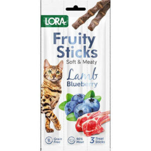 חטיף סטיקים לחתול  אוכמניות וכבש LORA